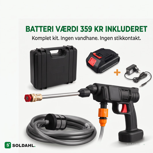 Komplet kit med batteri, oplader og taske