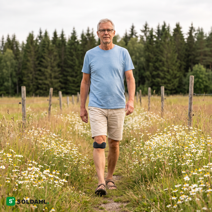 Soldahl Vidare under gåtur i sommerhaven