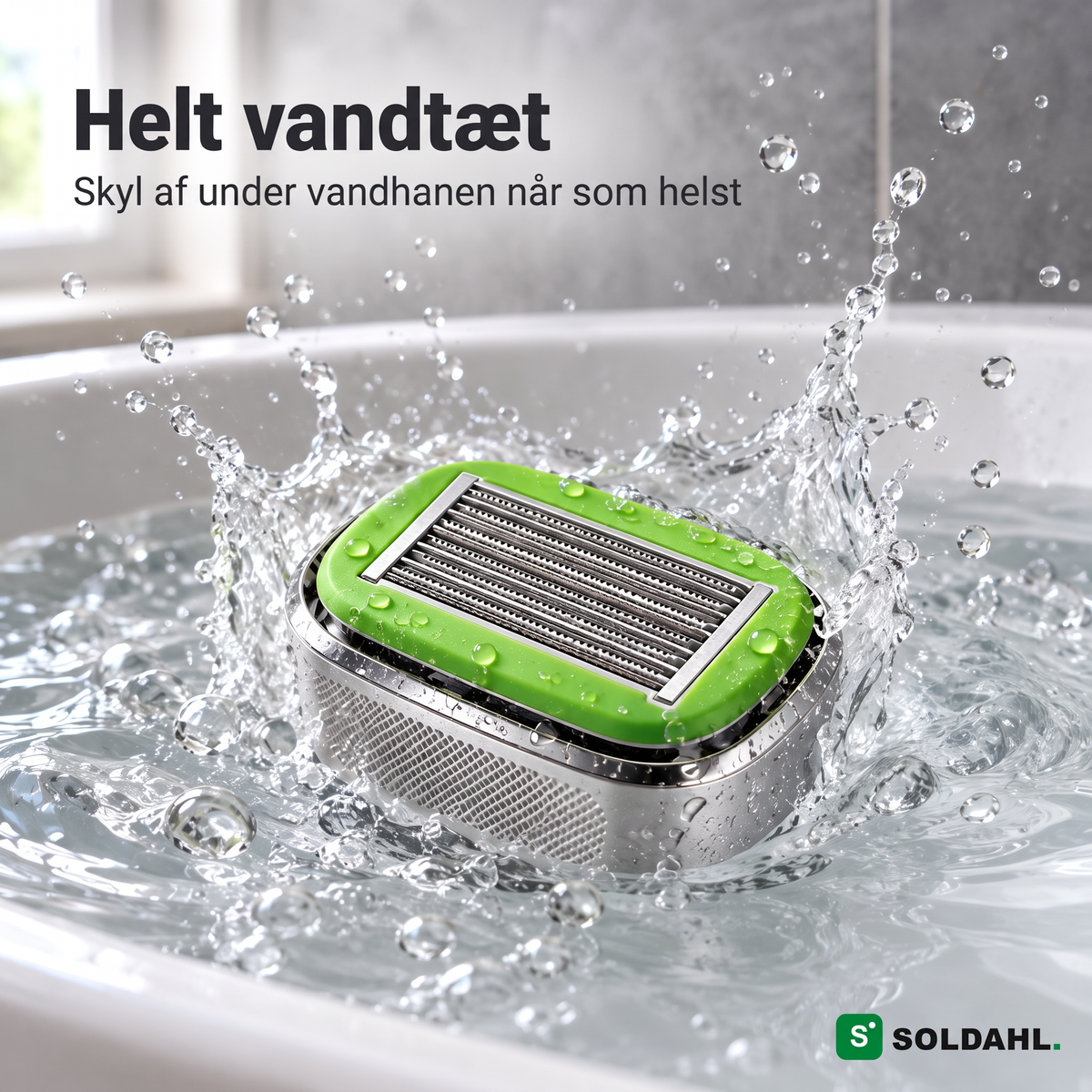 Blankrak er helt vandtæt og kan skylles under hanen