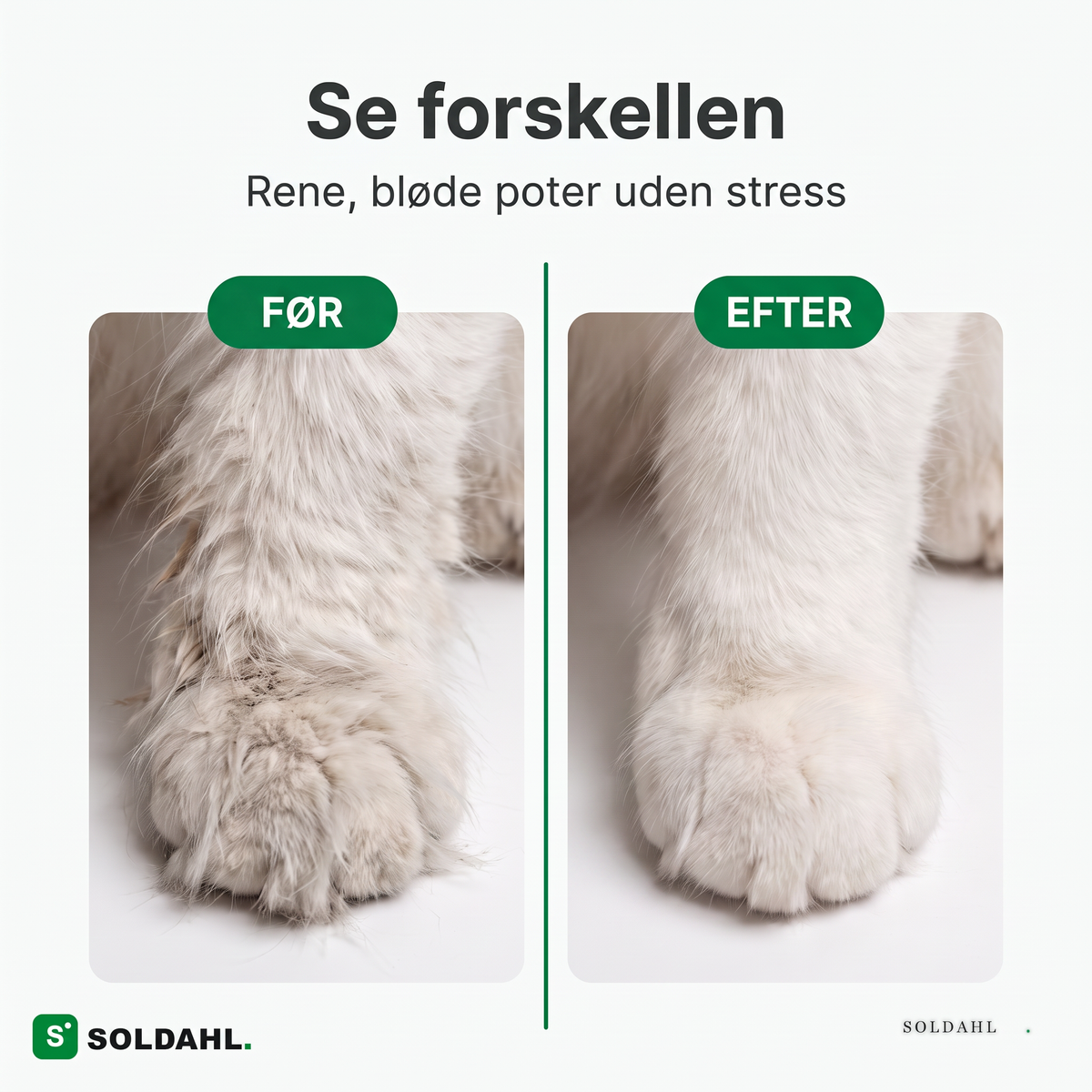 Før og efter trimning