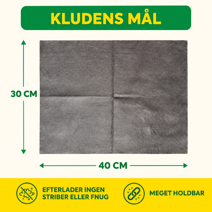 Mål på kluden 30x40 cm