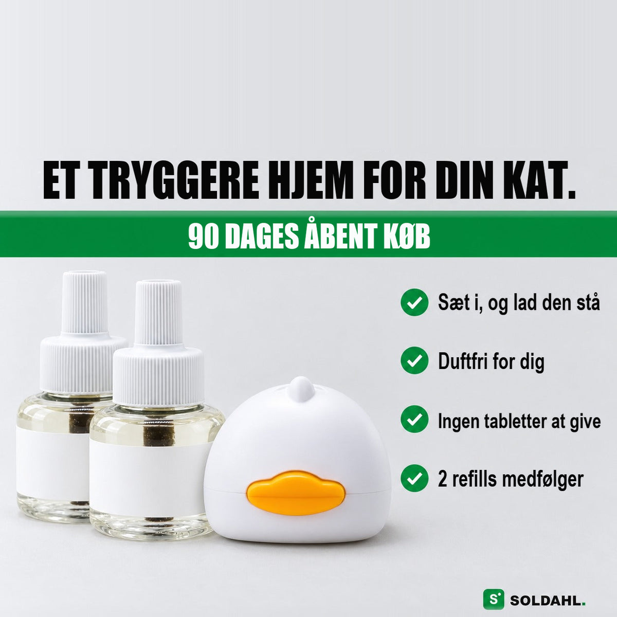 Soldahl Lugnhem feromondiffuser med 2 refills, 90 dages åbent køb