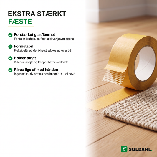 Ekstra stærkt fæste med glasfibernet