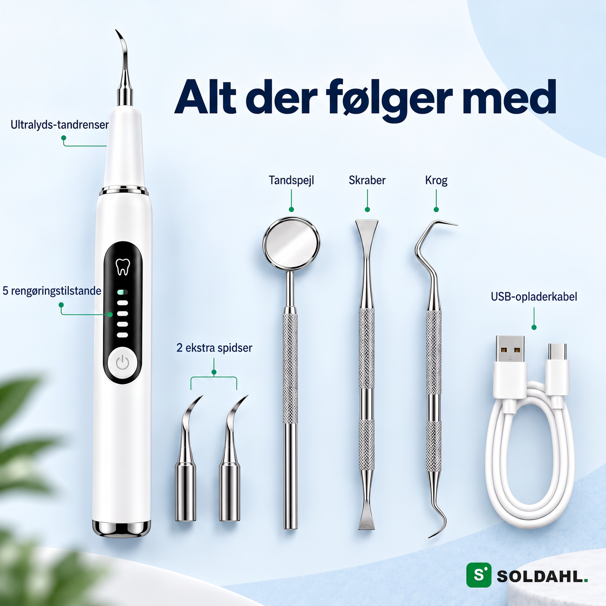 Alt, hvad der er med i Rentand-sættet