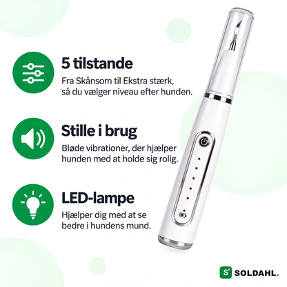 Tandro med fem indstillinger, støjsvage vibrationer og LED-lampe